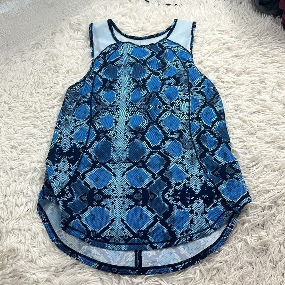 Lululemon Sculpt Tank Mini Ziggy Snake Pipe Dream Blue Sapphire Blue
